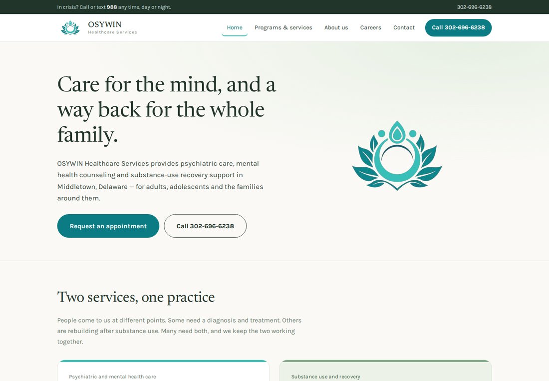 Osywin Healthcare website