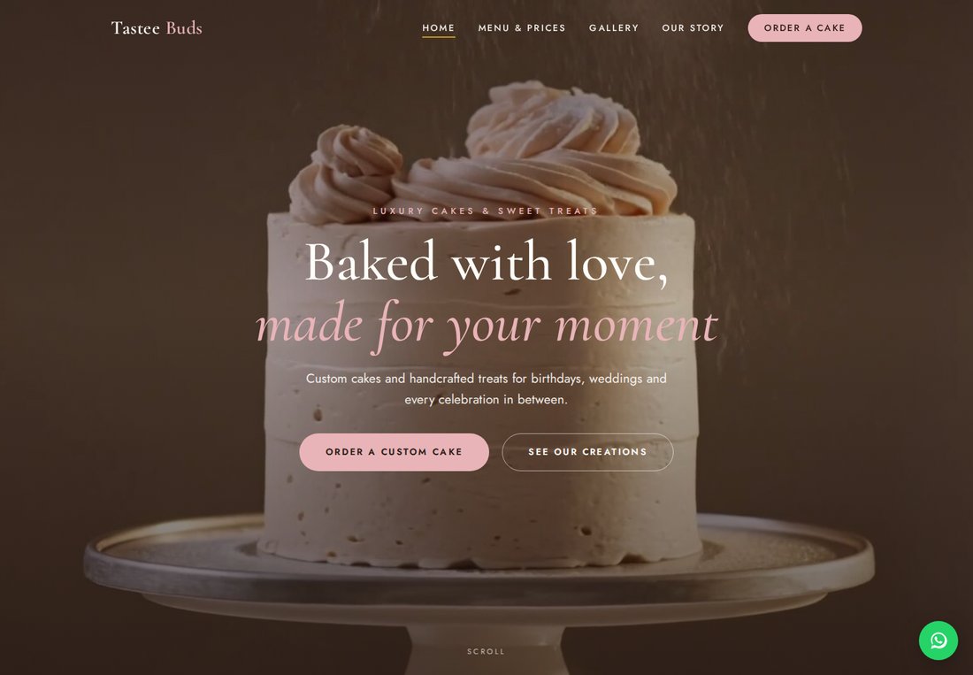 Tastee Buds website