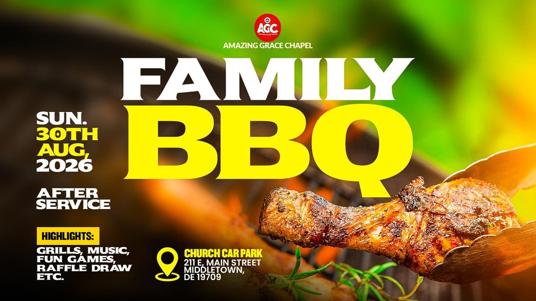 Amazing Grace Chapel family BBQ flyer