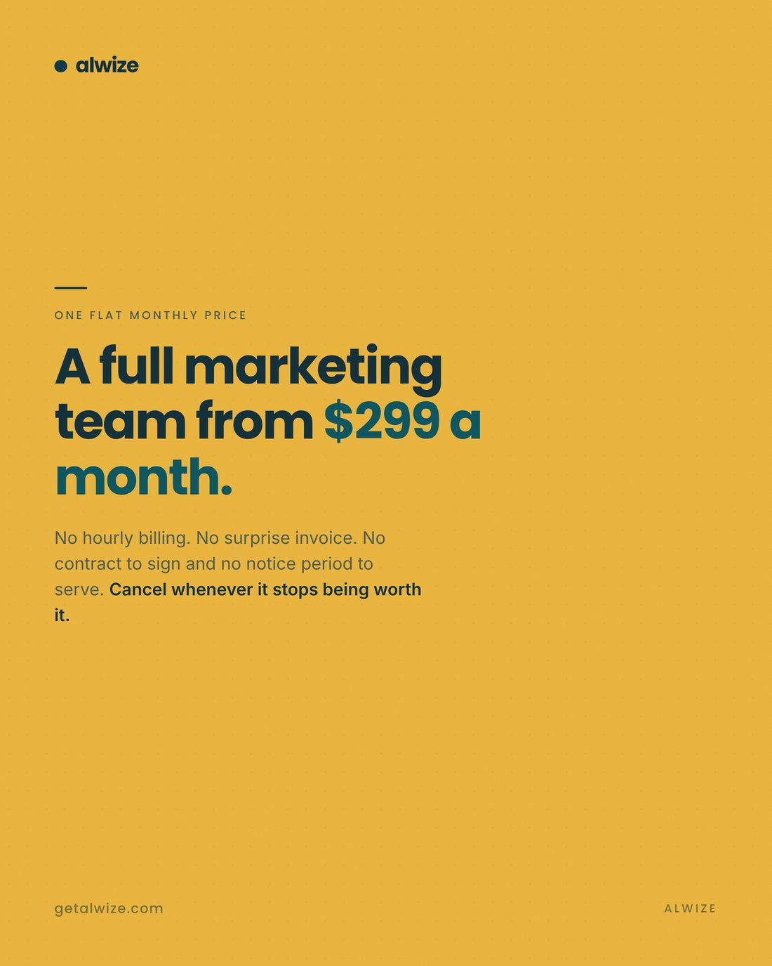 alwize pricing post